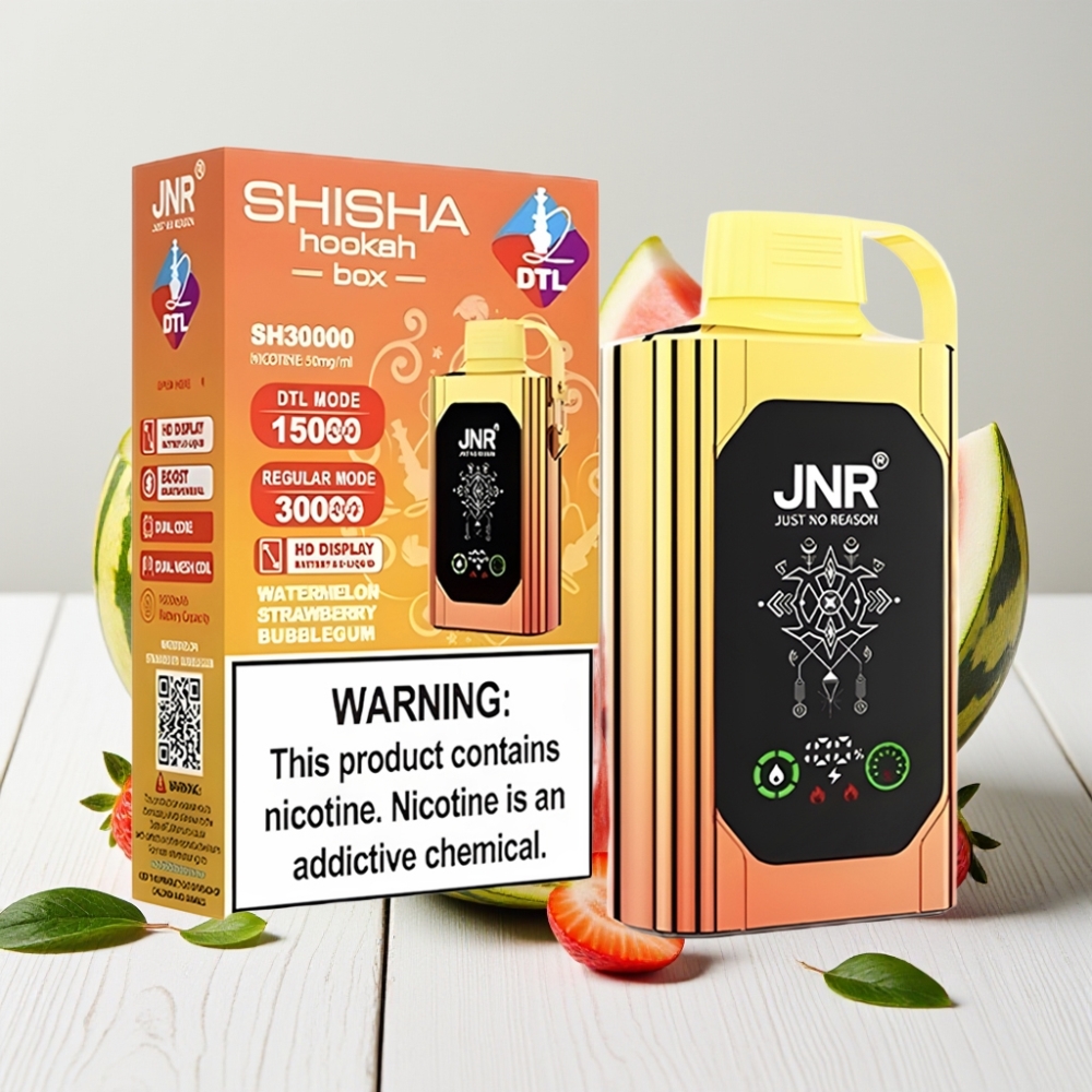 JNR Shisha Hookah Box 20500 Puffs Arbūzas-Braškė-Gumukas, 25ml, 1000mAh, Type-C