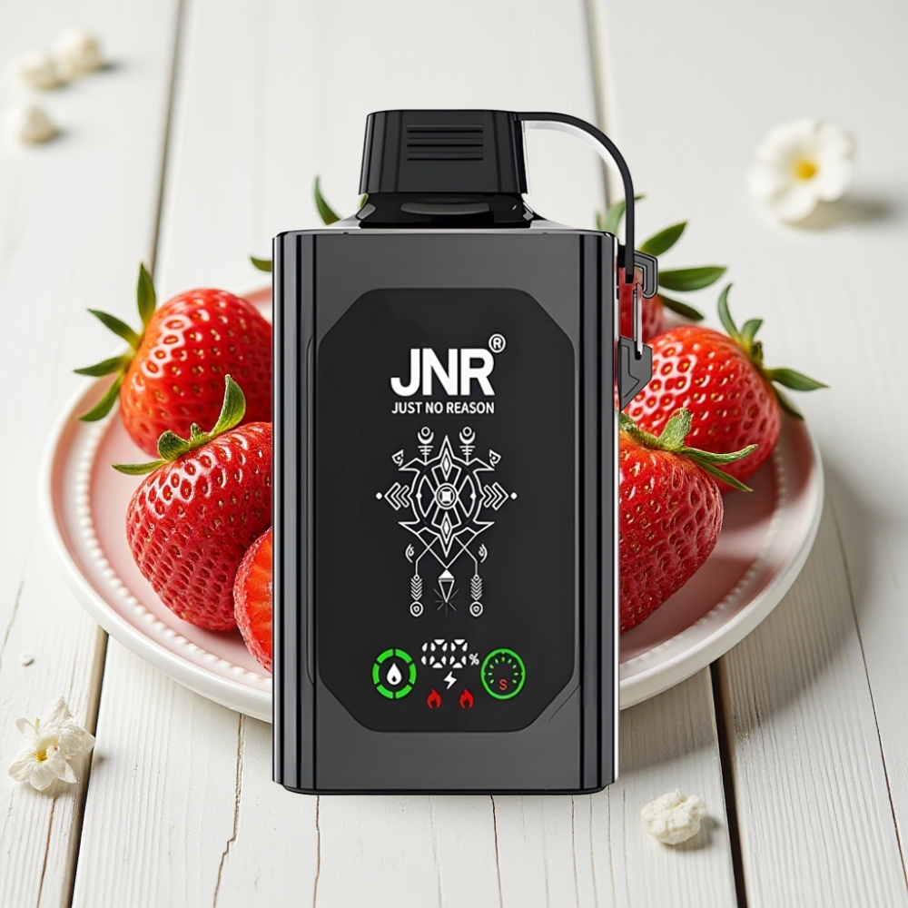 JNR Shisha Hookah Box 20500 Puffs Braškinių Ledas Vienkartinis Veipas, 25ml, 1000mAh, Type-C