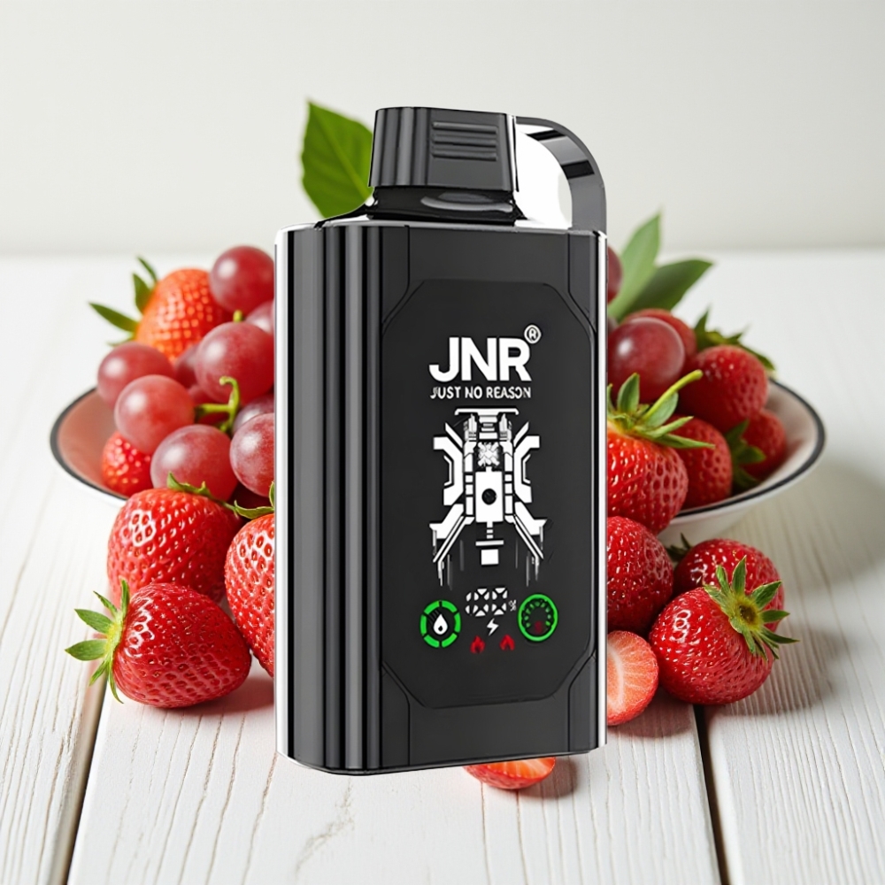 JNR Shisha Hookah Box 20500 Puffs Braškynės Vynuogių Vienkartinis Veipas, 25ml, 1000mAh, Type-C