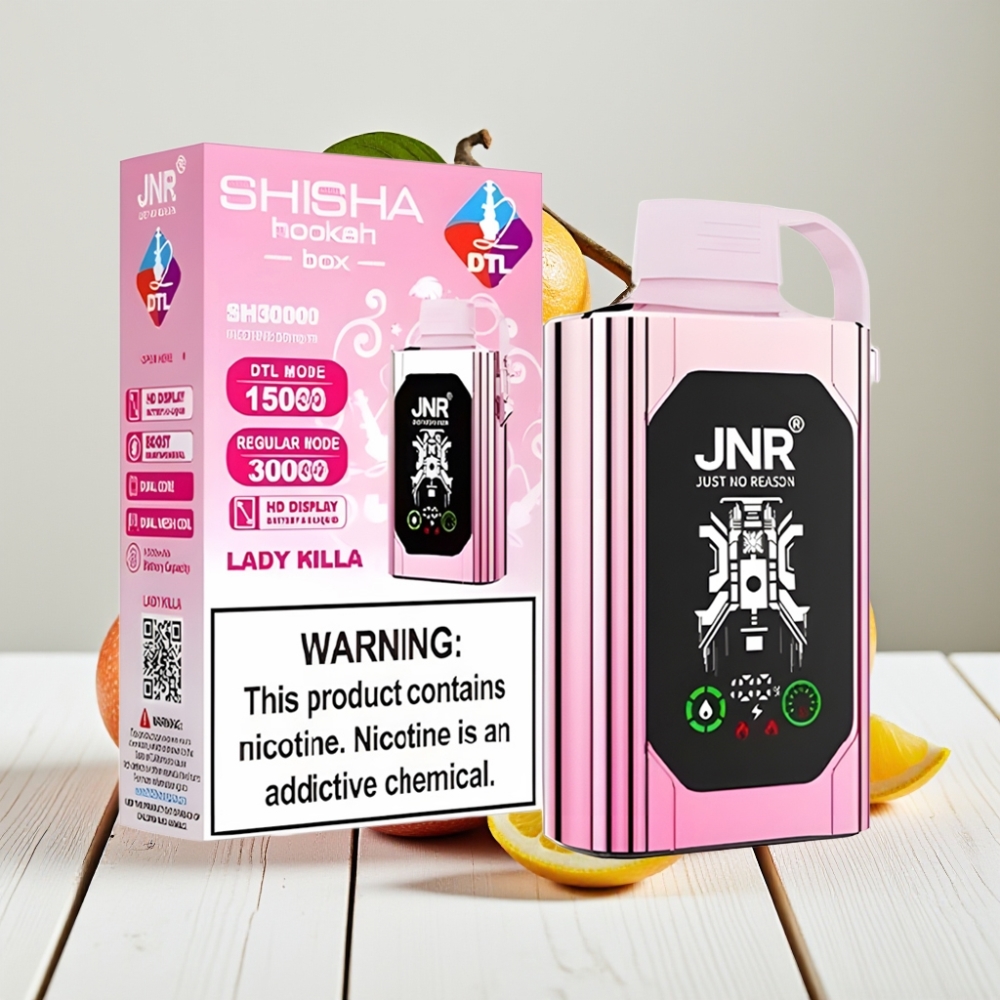 JNR Shisha Hookah Box 20500 Puffs Damosi Vapė Damos Žudikė - 25ml, 1000mAh, Type-C