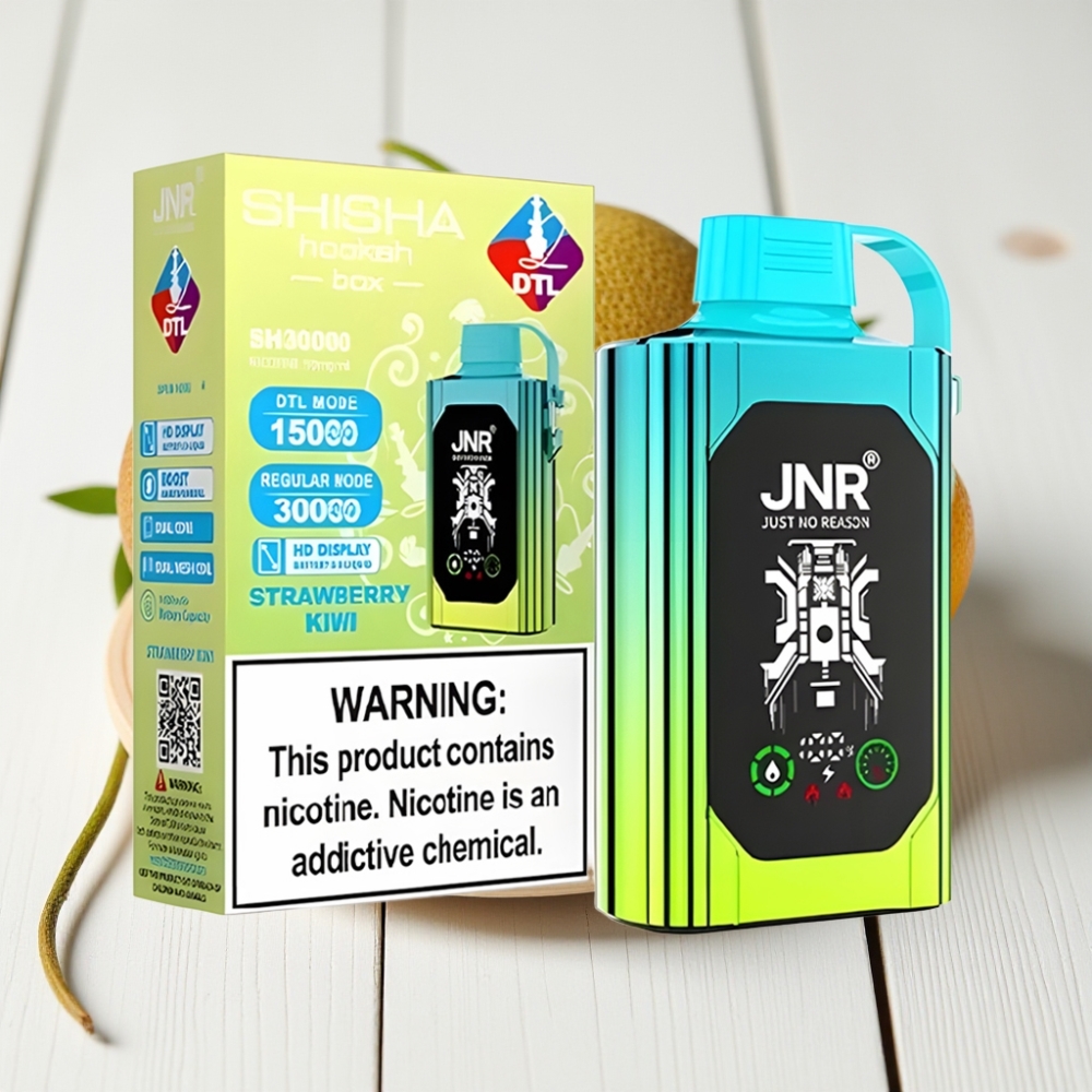 JNR Shisha Hookah Box 20500 Puffs Vienkartinis Veipas Braškė/Kiwi, 25ml, 1000mAh, Type-C