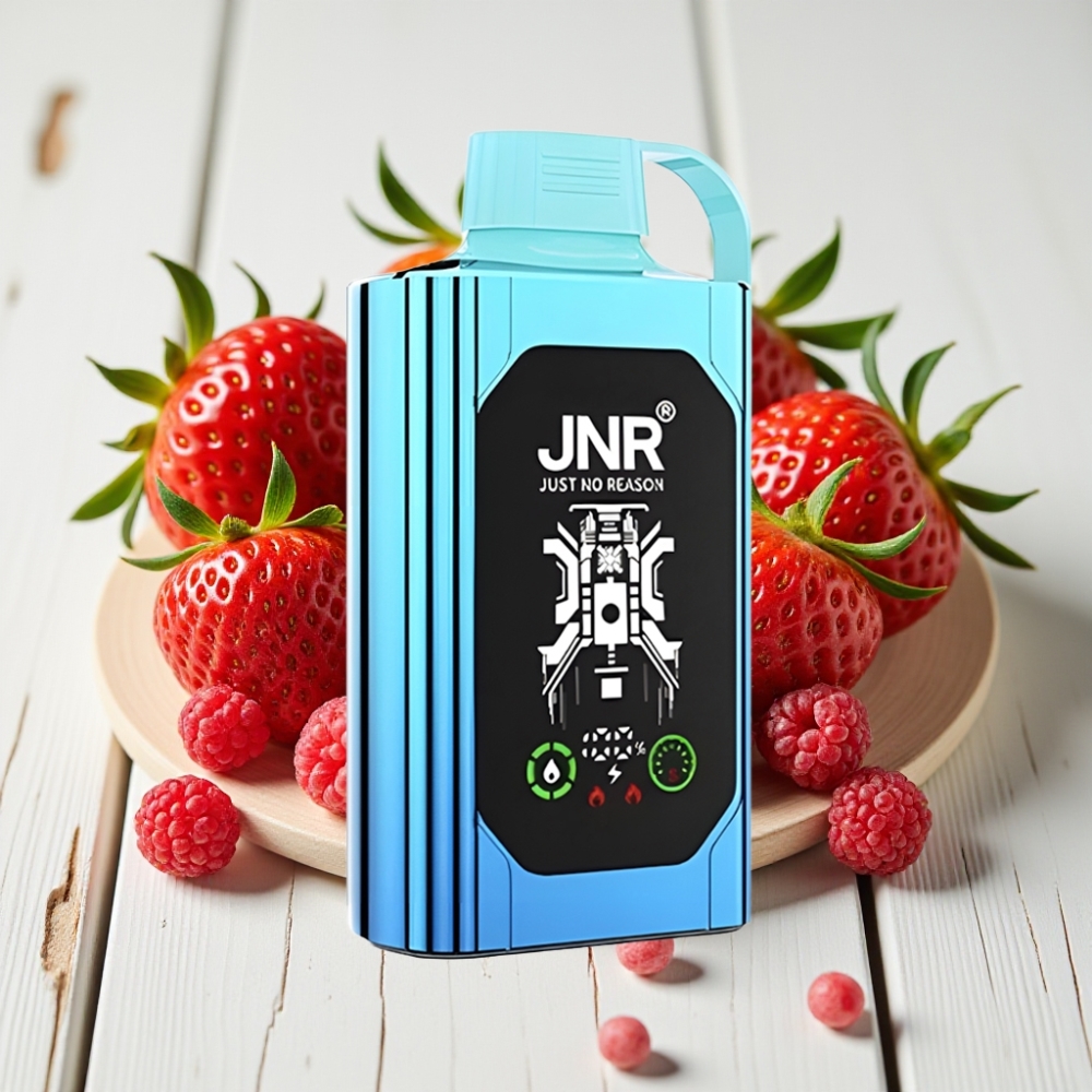 JNR Shisha Hookah Box 20500 Puffs Vienkartinis Veipas Braškės Avietės Saldainiai, 25ml, 1000mAh, Type-C