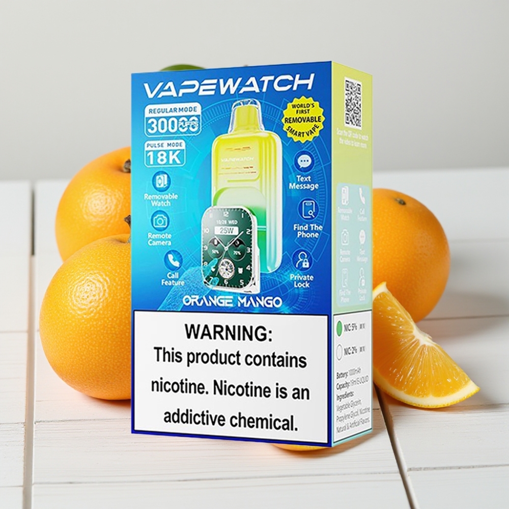 JNR VapeWatch 30000 Puffs - Oranžinė Manga, 19mL, 5% Nikotino, Type-C