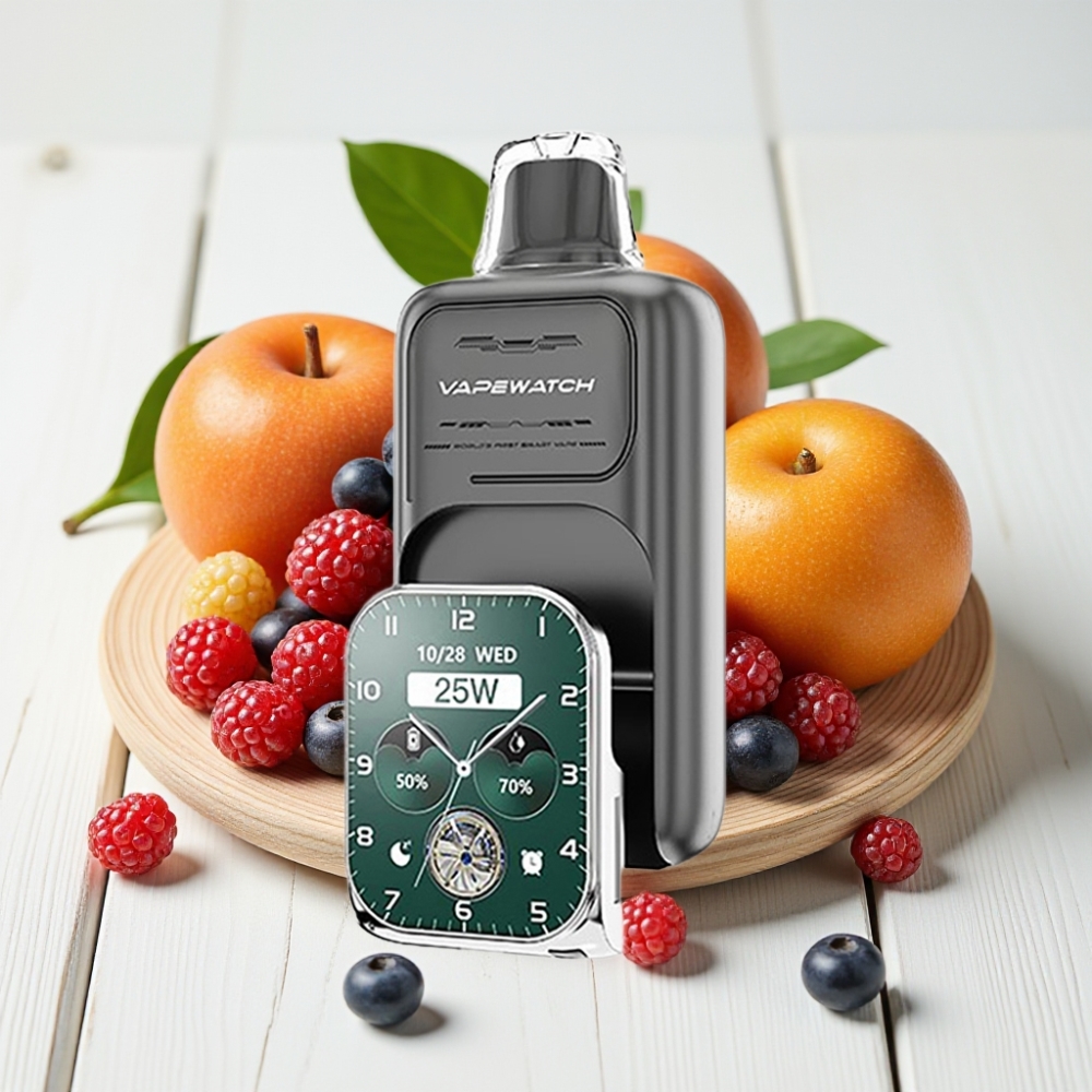 JNR VapeWatch 30000 Puffs Vienkartinis Veipas Trigubu Uogų, 19mL, 5% nikotino, Type-C