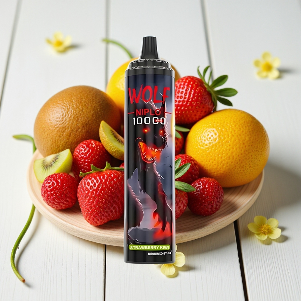 JNR Wolf Niplo 10000 Puffs Braškynės kivių skonis | 20ml | 5% nikotino | Type-C