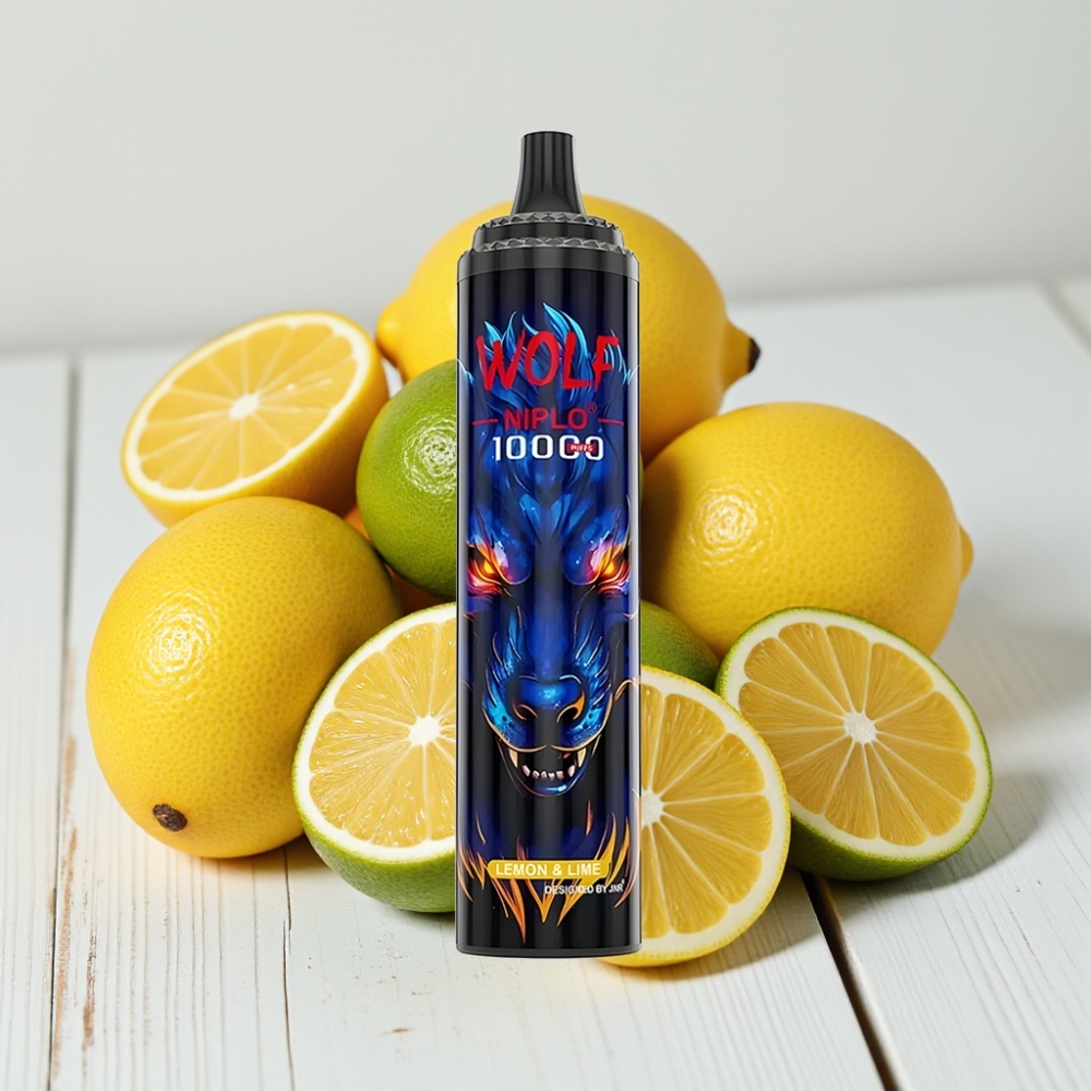 JNR Wolf Niplo 10000 Puffs Citrina & Žalioji Riešutė, 20ml, 5% Nikotino, Type-C