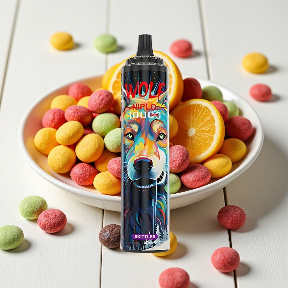 JNR Wolf Niplo 10000 Puffs Skittlės (20ml, 5% nikotino, Type-C)