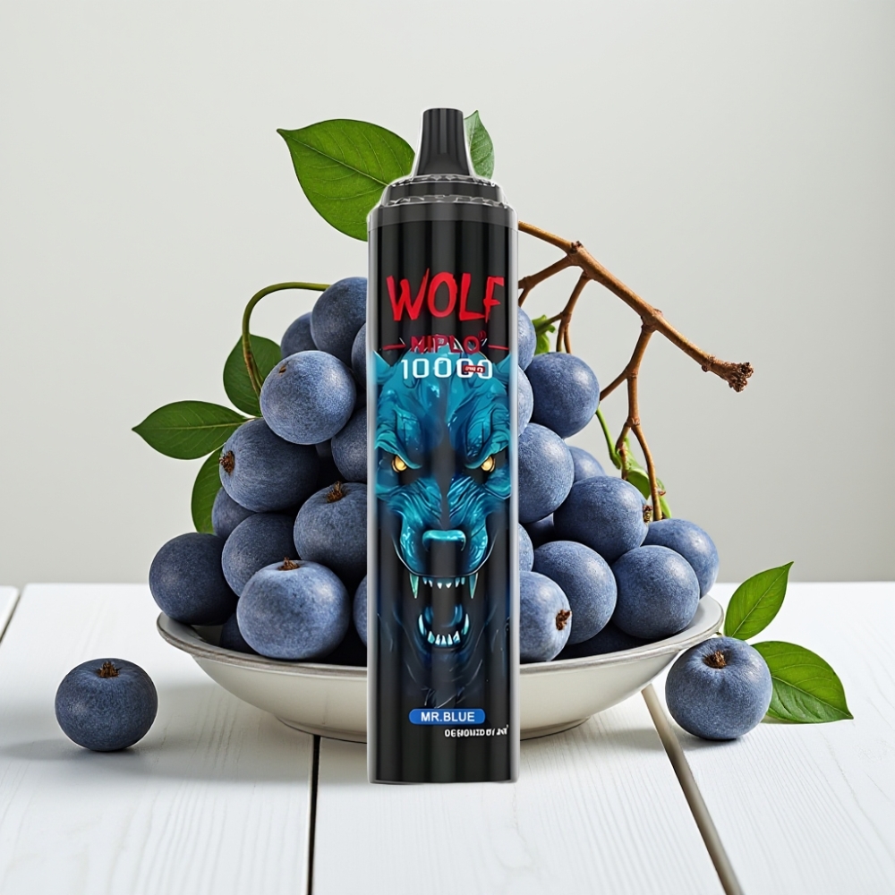 JNR Wolf Niplo 10000 Puffs Vienkartinis Veipas Mėlynasis (Mr Blue) | 20ml, 650mAh, Type-C