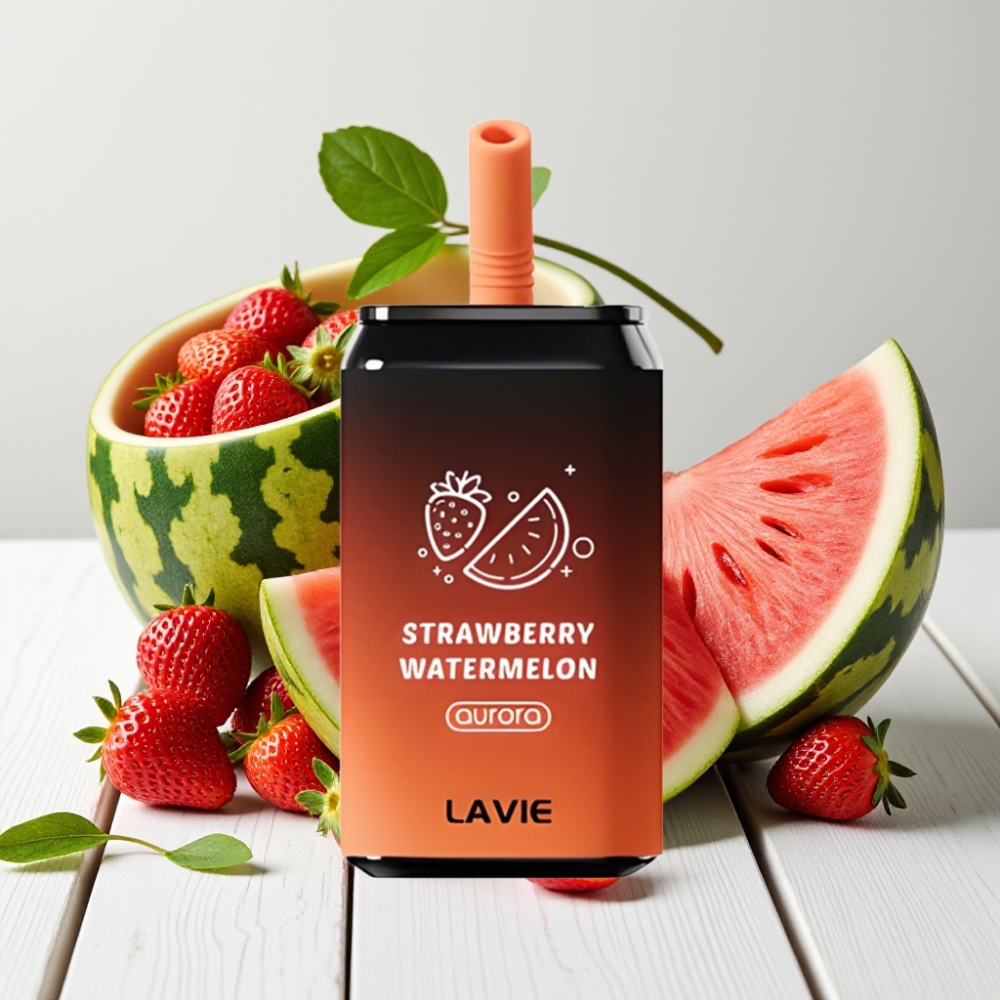 LAVIE Aurora 11000 Puffs Vienkartinis Veipas - Braškių Arbūzas, 22ML, 650mAh, Type C