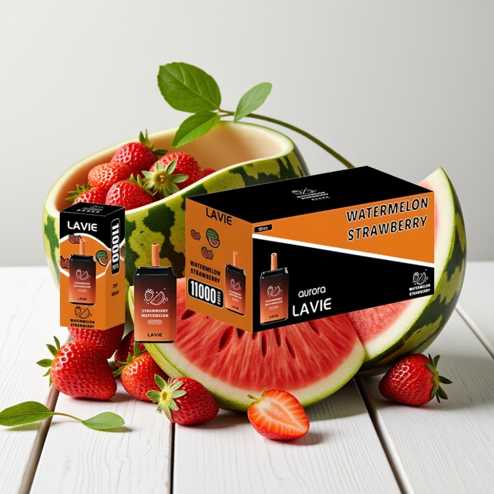LAVIE Aurora 11000 Puffs Vienkartinis Veipas - Braškių Arbūzas, 22ML, 650mAh, Type C