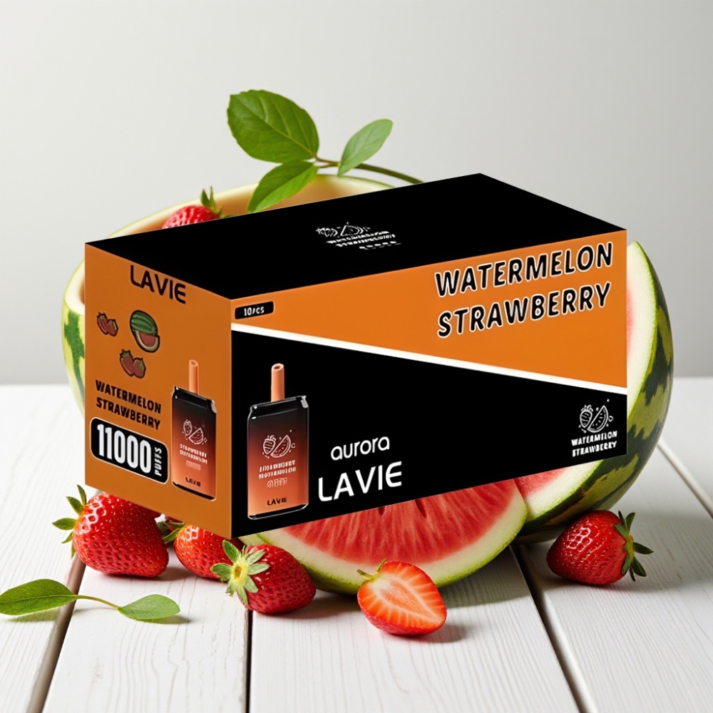 LAVIE Aurora 11000 Puffs Vienkartinis Veipas - Braškių Arbūzas, 22ML, 650mAh, Type C