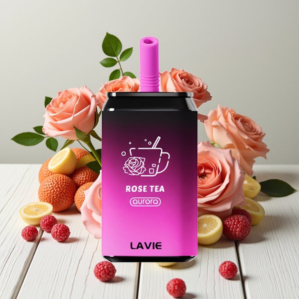 LAVIE Aurora 11000 Puffs Vienkartinis Veipas Rožinė Arbata, 22ML, 650mAh, Type C