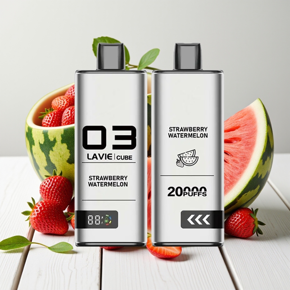 Lavie Cube 20000 Puffs Vienkartinis Veipas Braškė Arbūzas | 28ML, 5% Nikotino, Type C