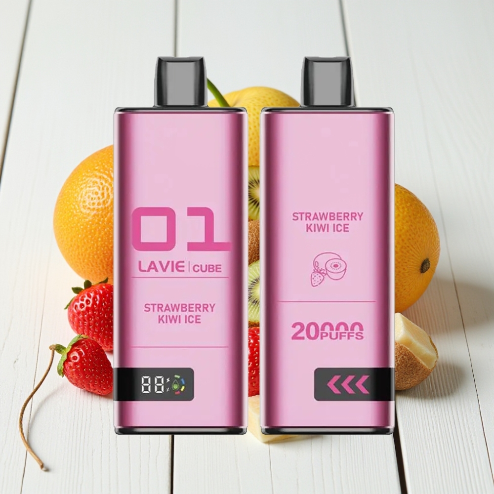 Lavie Cube 20000 Puffs Vienkartinis Veipas Braškės-Kivio Ledas | 28ML, 2%/5%, Type C