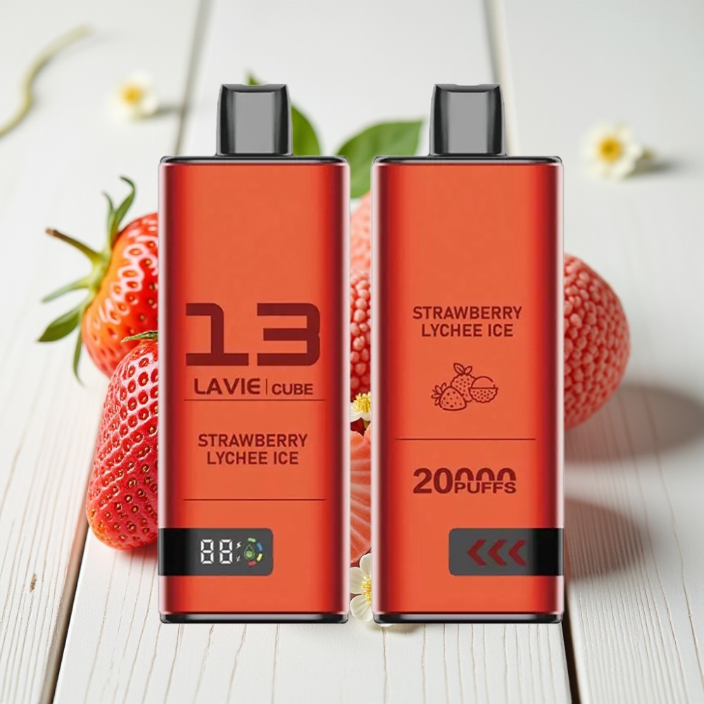 Lavie Cube 20000 Puffs Vienkartinis Veipas Braškės Ličio Ledas | 28ML, 5%, Type C