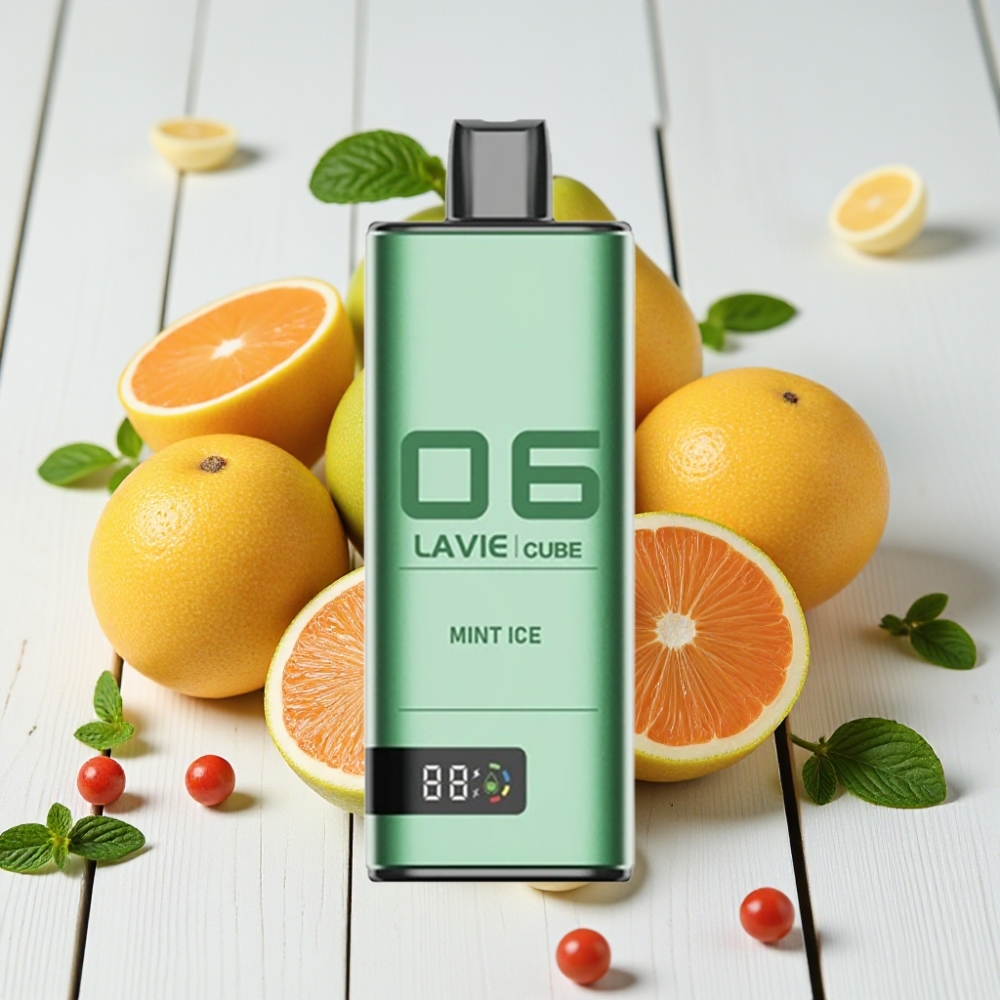 Lavie Cube 20000 Puffs Vienkartinis Veipas Mėtų Ledas | 28ML, 5% Nikotino, Type C