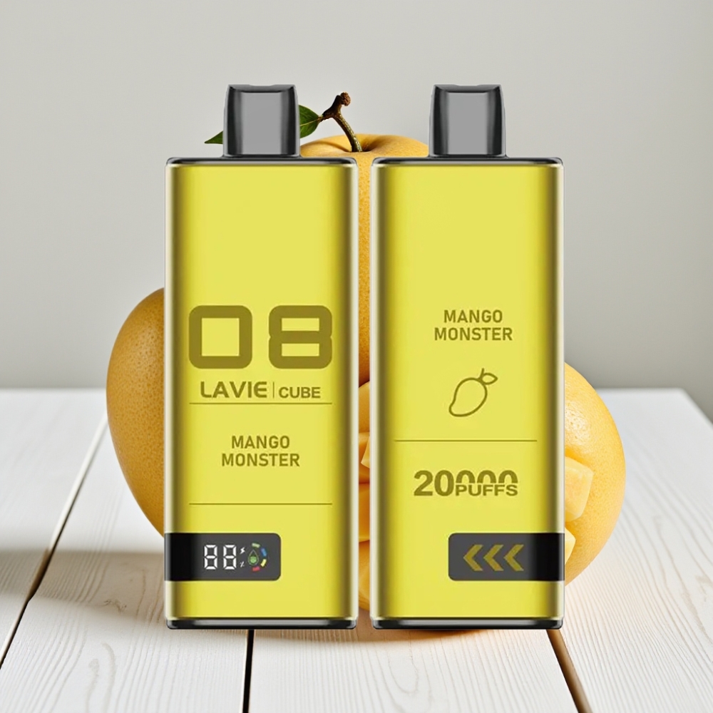 Lavie Cube 20000 Puffs Vienkartinis Veipas Mango Pabaisa – 28ML, 600mAh, Type C