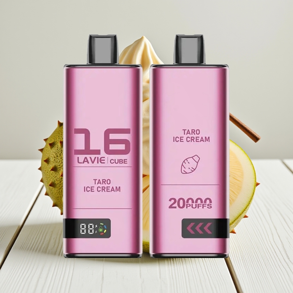 Lavie Cube 20000 Puffs Vienkartinis Veipas Taro Ledų Sūrelis – 28ML, 5% Nic Salt, Type C