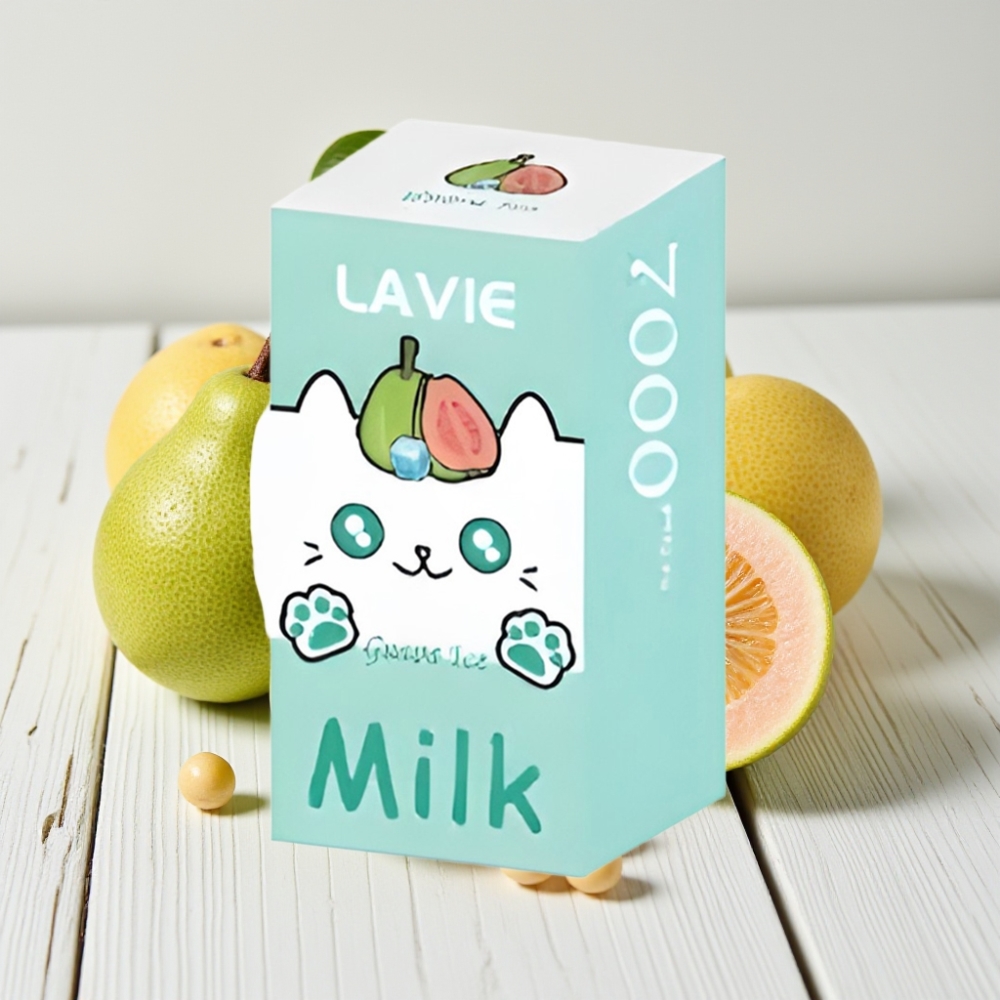 LAVIE Milk 7000 Puffs, 16ML, 5% Nikotino, Guajavos Ledas