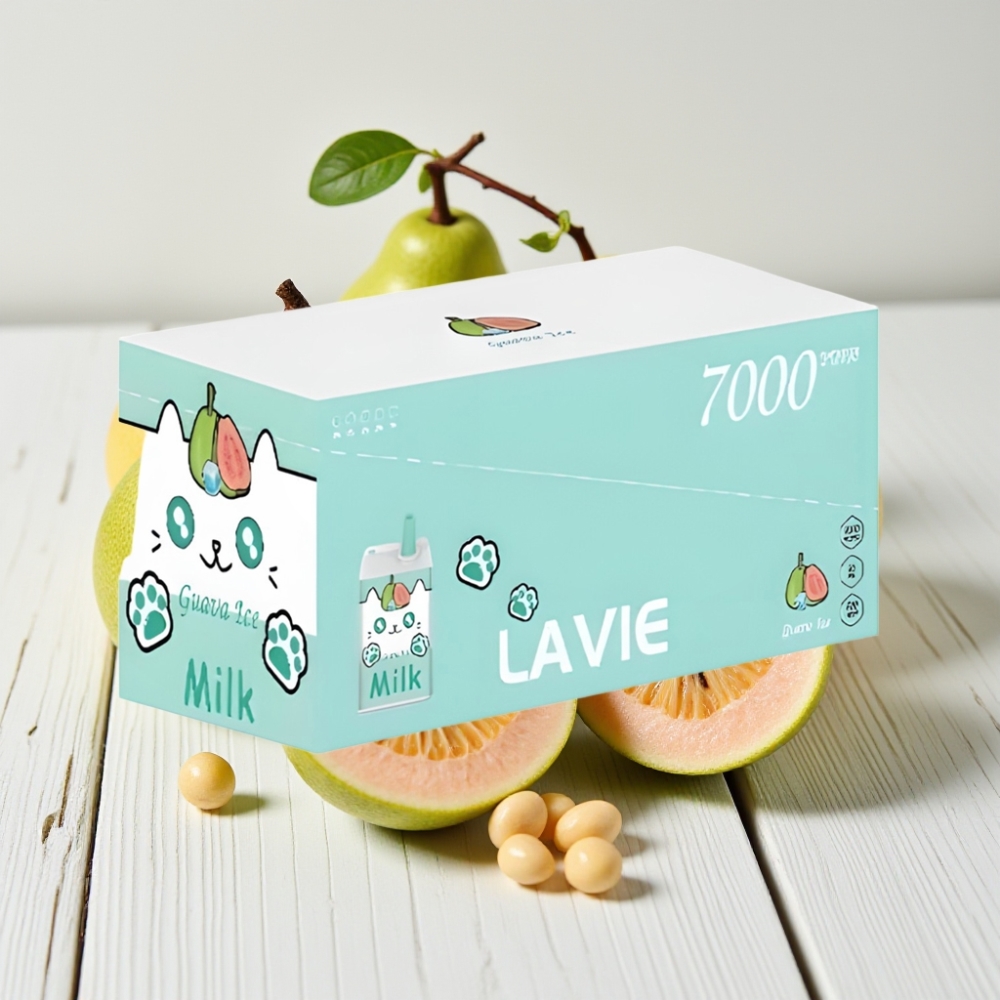 LAVIE Milk 7000 Puffs, 16ML, 5% Nikotino, Guajavos Ledas