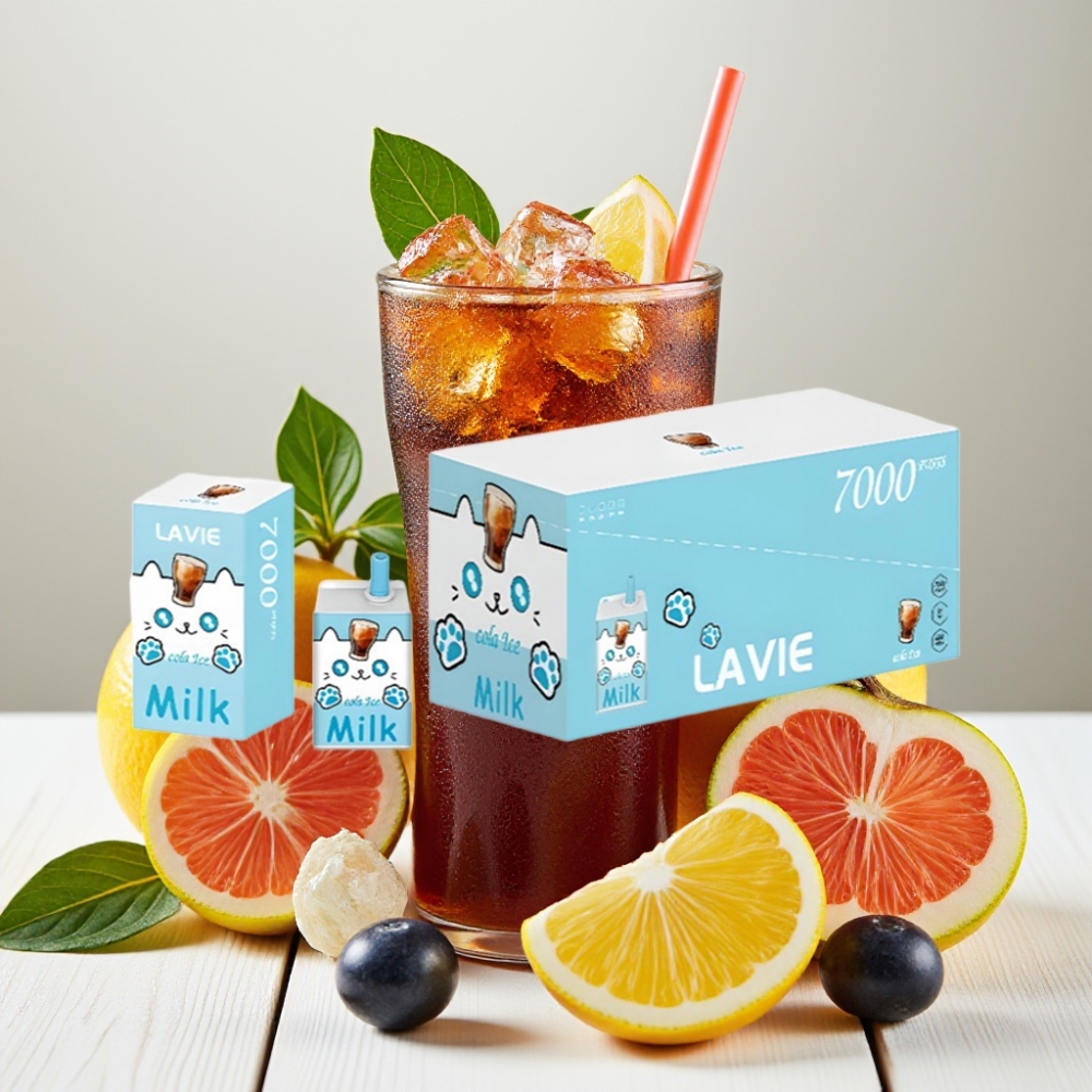 LAVIE Milk 7000 Puffs, 16ML, 600mAh, Cola Ledas, 0%, 2%, 5%