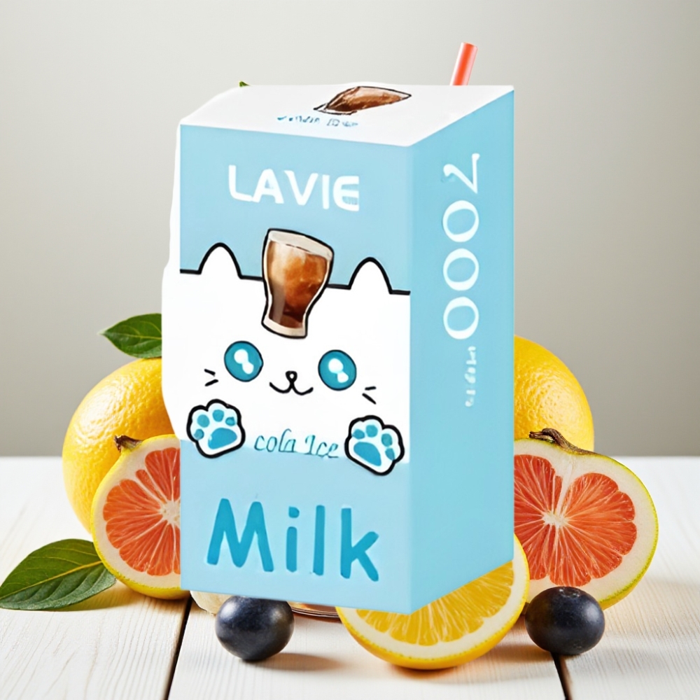 LAVIE Milk 7000 Puffs, 16ML, 600mAh, Cola Ledas, 0%, 2%, 5%