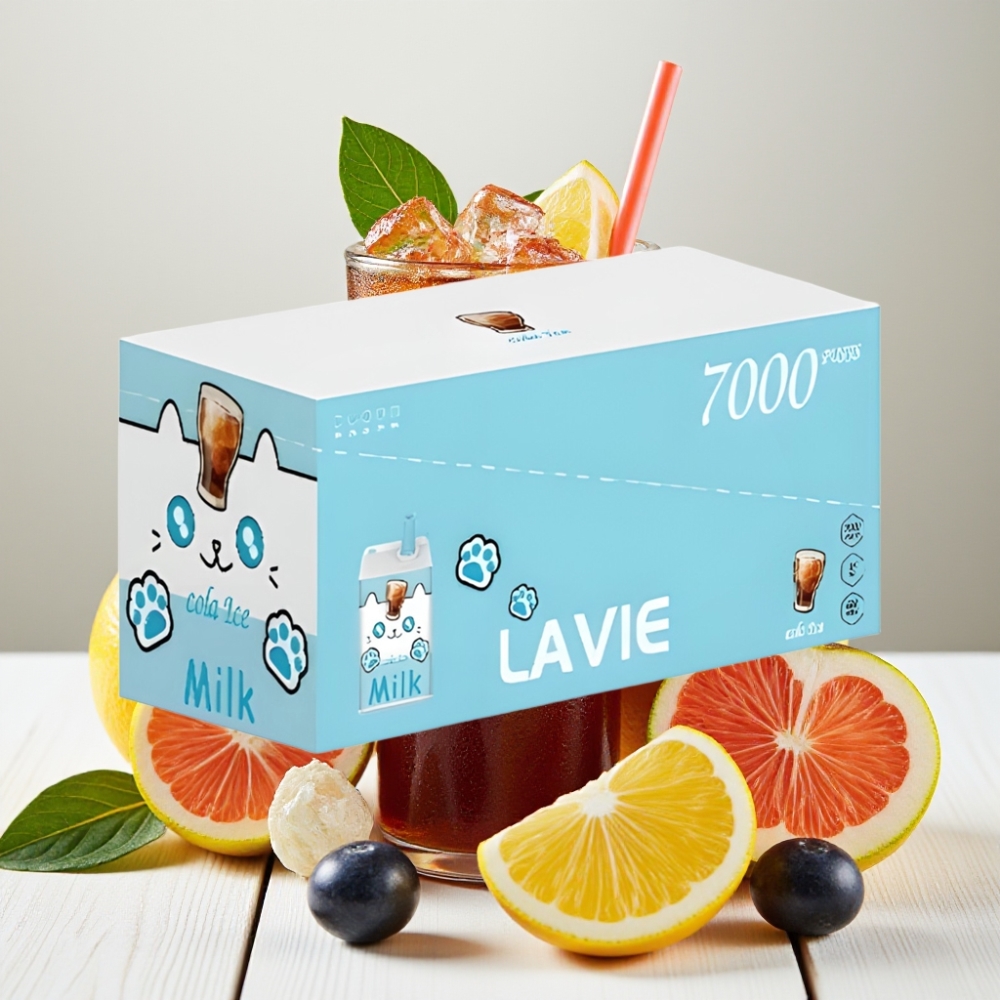 LAVIE Milk 7000 Puffs, 16ML, 600mAh, Cola Ledas, 0%, 2%, 5%