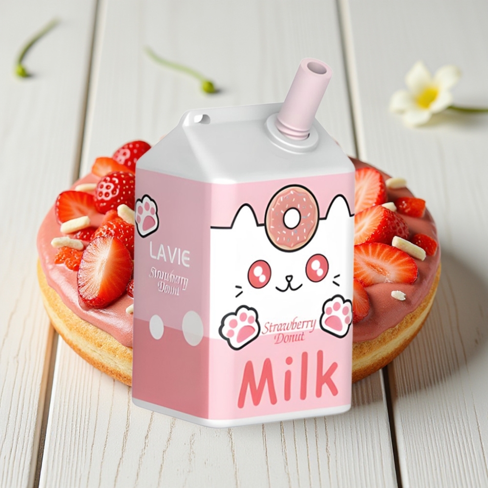 LAVIE Milk 7000 Puffs – Braškių Spurgos, 16ML, 600mAh, Type C