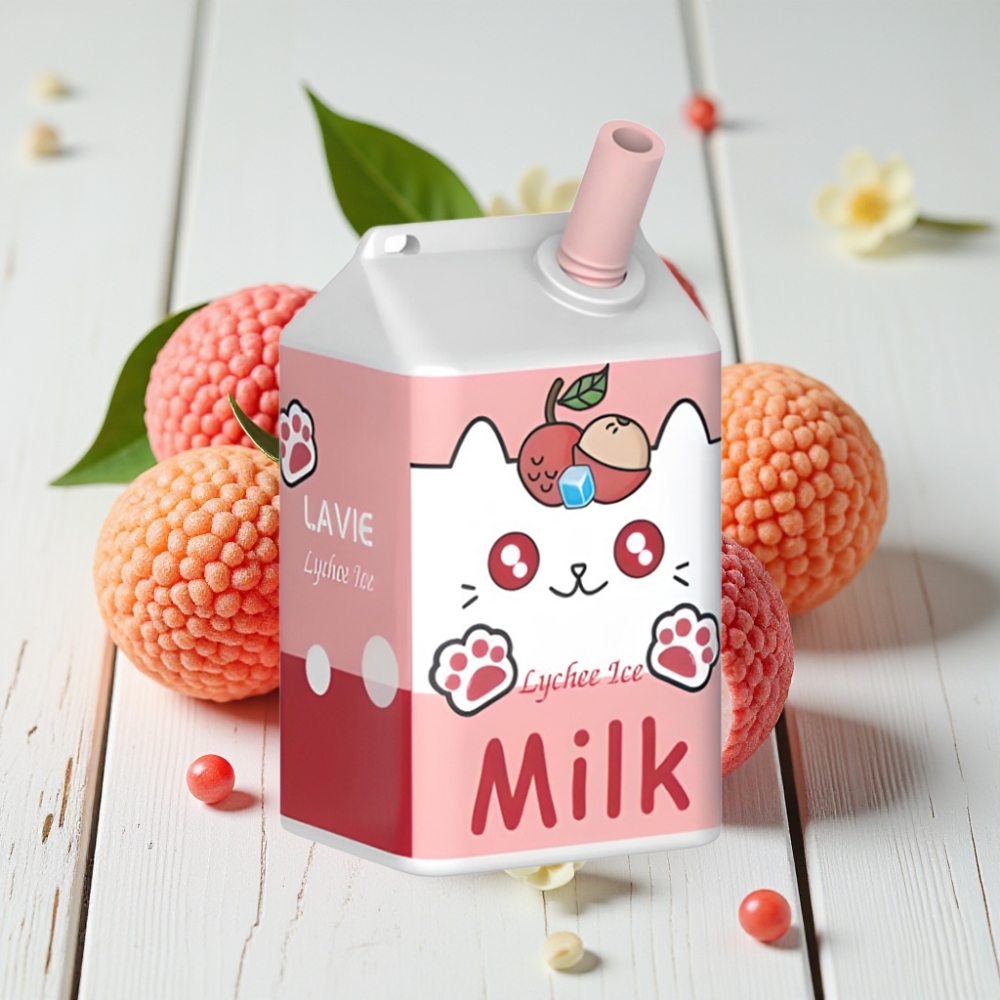 LAVIE Milk 7000 Puffs Vienkartinis Veipas - Lyčių Ledas, 16ML, 600mAh, 7000 Puff