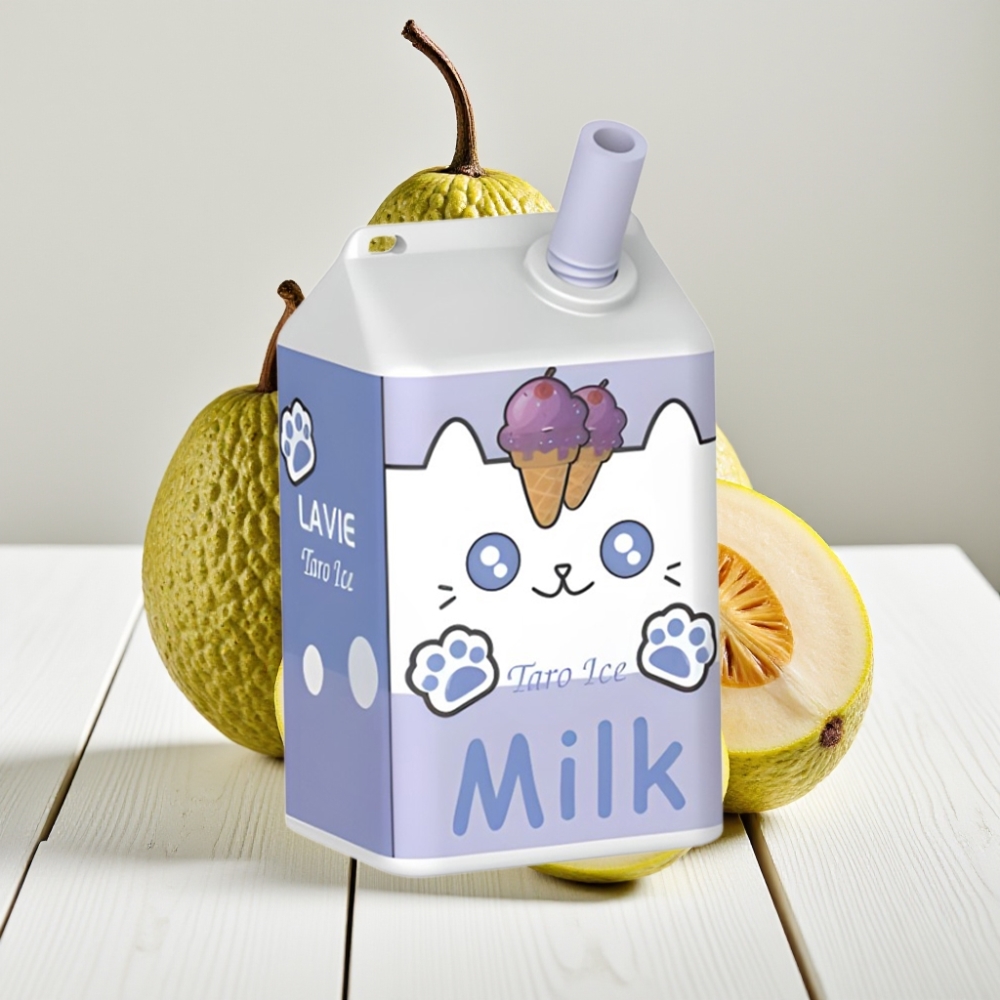 LAVIE Milk 7000 Puffs Vienkartinis Veipas - Taro Ledas, 16ML, 600mAh, Type C