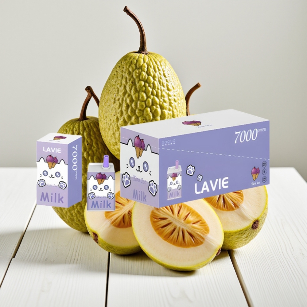LAVIE Milk 7000 Puffs Vienkartinis Veipas - Taro Ledas, 16ML, 600mAh, Type C
