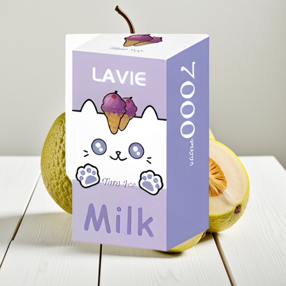 LAVIE Milk 7000 Puffs Vienkartinis Veipas - Taro Ledas, 16ML, 600mAh, Type C
