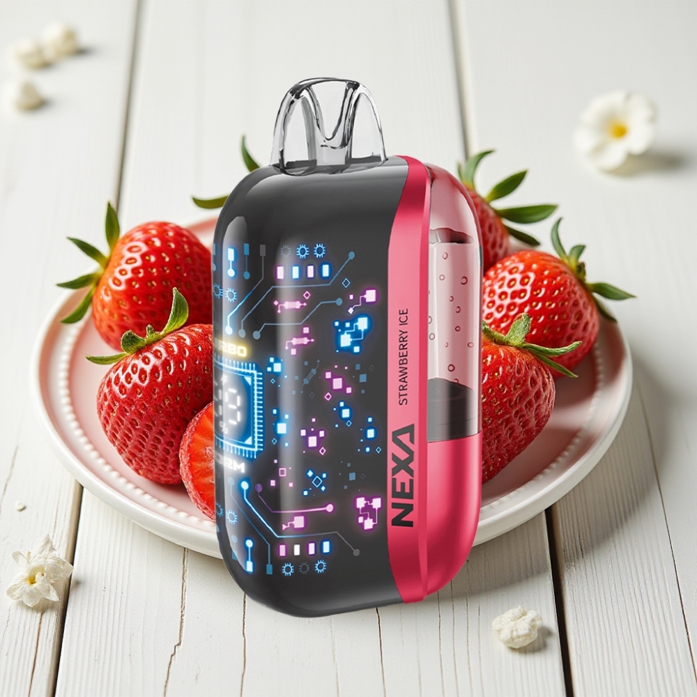 NEXA Ultra 50K Vienkartinis Vapas Braškės Ledas | 20ml, 800mAh, 5% Nikotino