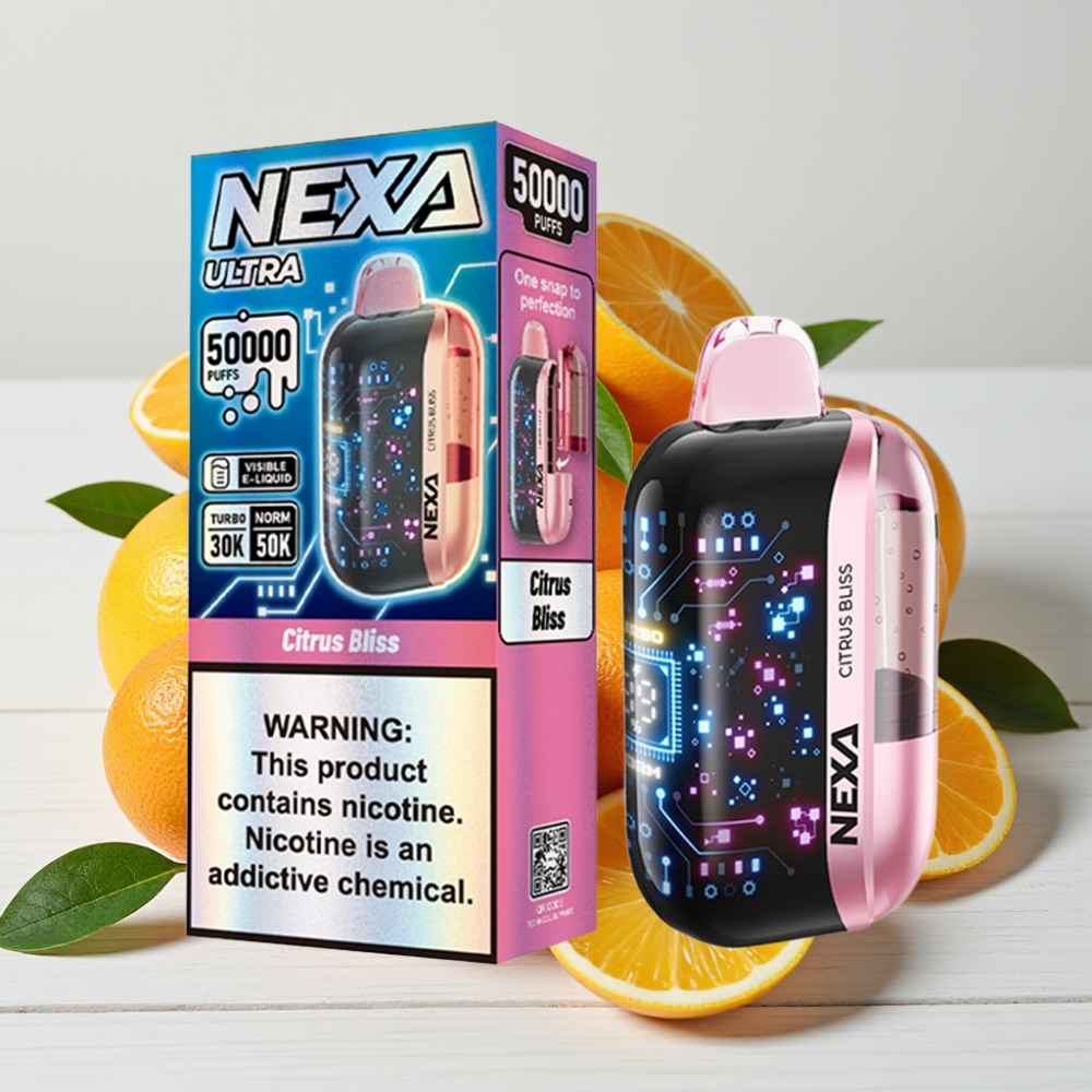 NEXA Ultra 50K Vienkartinis Vapas Citrus Džiaugsmas, 20ml, 800mAh, 5% Nikotino