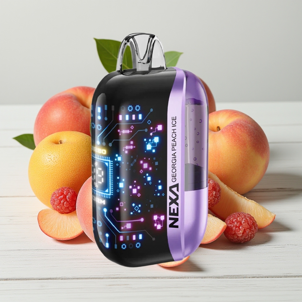 NEXA Ultra 50K Vienkartinis Vapas Georgijos Persikas su Ledu – 20ml, 800mAh, 5% Nikotino