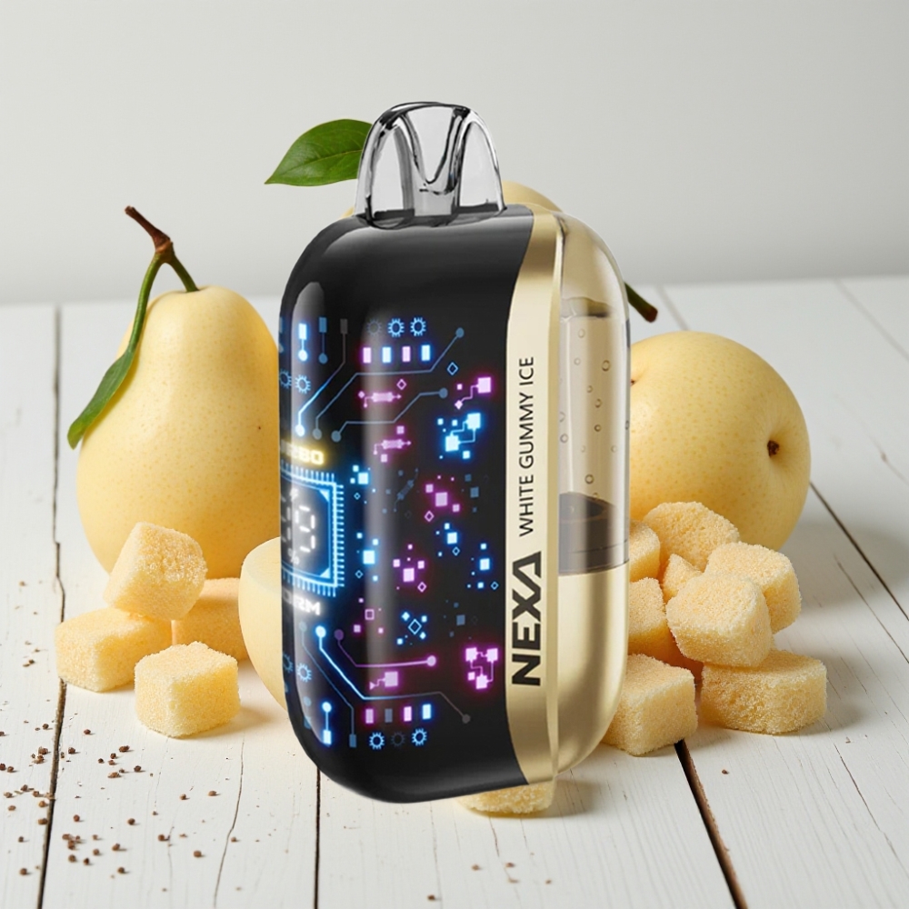 NEXA Ultra 50K Vienkartinis Veipas Baltasis Guminukas Ledas | 20ml, 800mAh, 5% Nikotino