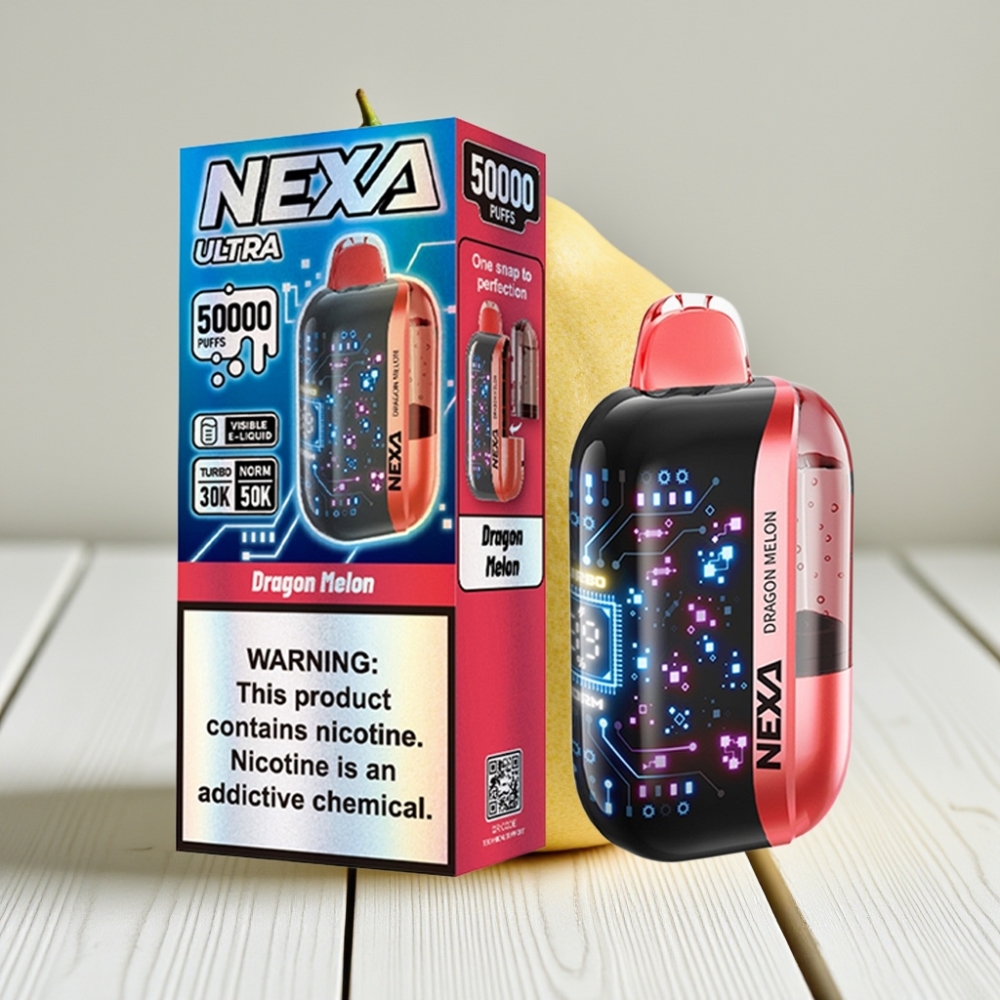 NEXA Ultra 50K Vienkartinis Veipas Drakono Melionas | 20ml, 800mAh, 5% Nikotino