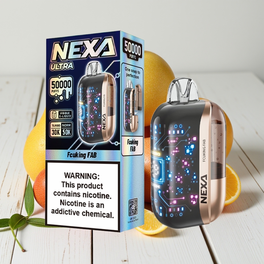 NEXA Ultra 50K Vienkartinis Veipas Fcuking Fab – 20ml, 800mAh, 5% nikotino, 0,9ohm