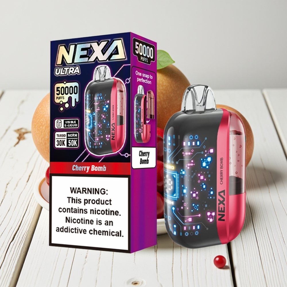 NEXA Ultra 50K Vienkartinis Veipas Vyšnių Sprogimas, 20ml, 800mAh, 5% Nikotino