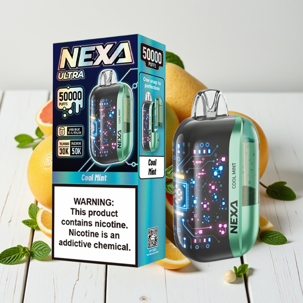 NEXA Ultra 50K Vienkartinis Veipas Šalta Mėta | 20ml, 800mAh, 5% Nikotino