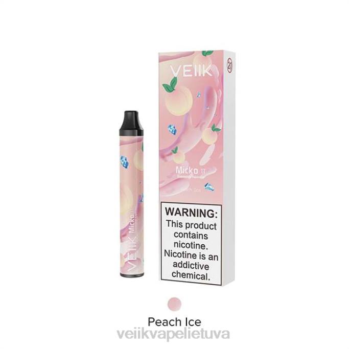 VEIIK Airo Kit Lietuva | VEIIK Micko Pie vienkartinis vape 600 įpūtimų persikų ledas 2DNR20
