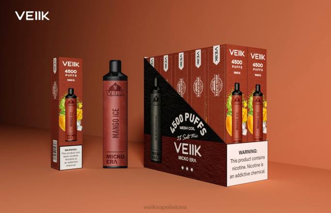 VEIIK Airo Lietuva | VEIIK Micko Era 4500 vienkartinių išpurškimų 30 mg mangų ledas 2DNR8