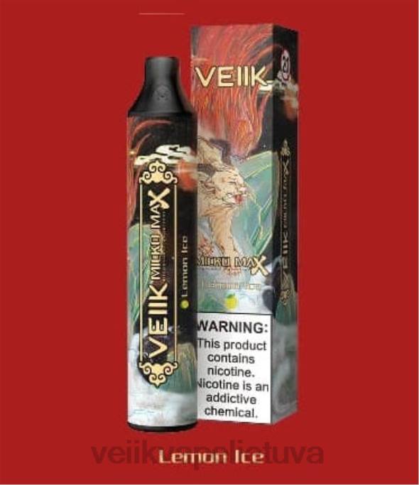 VEIIK Airo Lietuva | VEIIK Micko MAX vienkartinis vape 1500 įpūtimų citrininis ledas 2DNR48