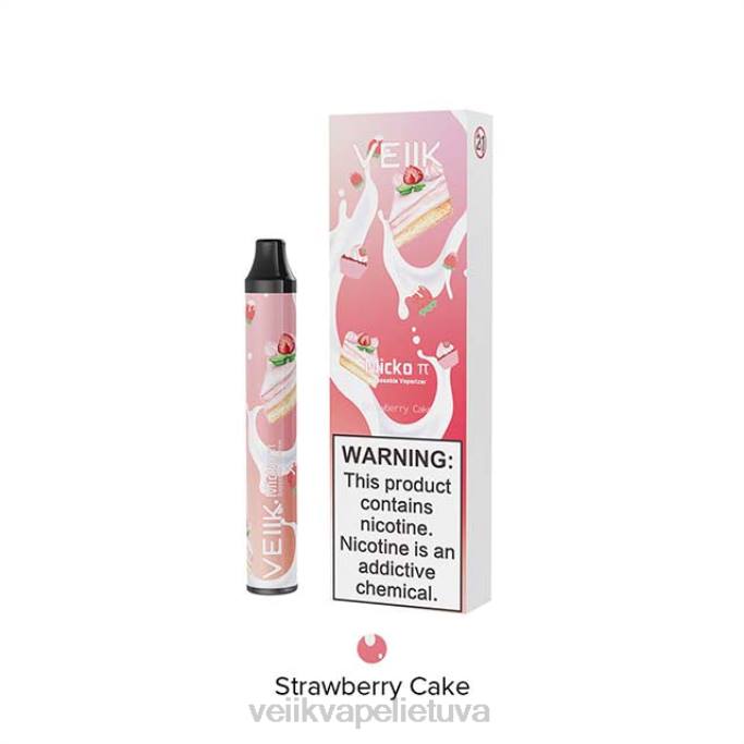 VEIIK Airo Lietuva | VEIIK Micko Pie vienkartinis vape 600 įpūtimų Braškių pyragas 2DNR28
