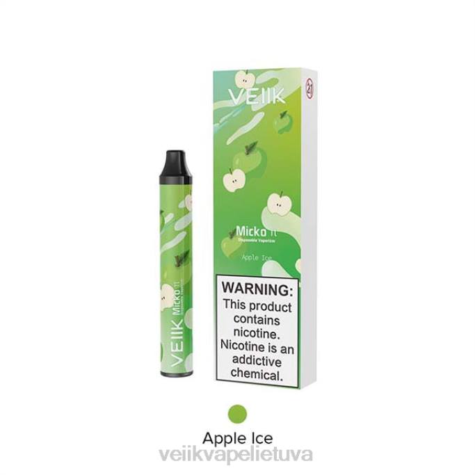 VEIIK Airo Pro Lietuva | VEIIK Micko Pie vienkartinis vape 600 įpūtimų obuolių ledas 2DNR19