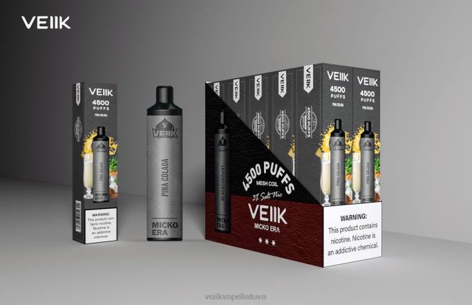 VEIIK E Liquid | VEIIK Micko Era 4500 vienkartinių išpurškimų 30 mg pina colada 2DNR4