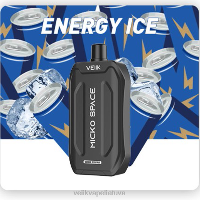 VEIIK E Liquid | VEIIK Micko Space vienkartinis vape 7000 įpūtimų energetinis ledas 2DNR34
