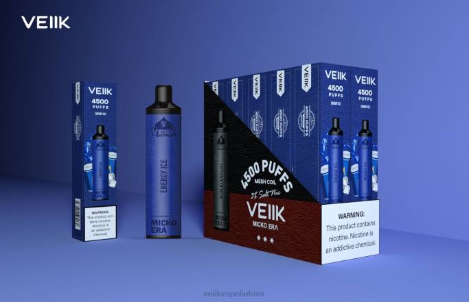 VEIIK Micko Lietuva | VEIIK Micko Era 4500 vienkartinių išpurškimų 30 mg energetinis ledas 2DNR7