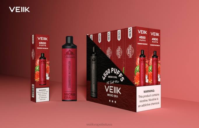 VEIIK Vape Lietuva | VEIIK Micko Era 4500 vienkartinių išpurškimų 30 mg braškinis arbūzas 2DNR1