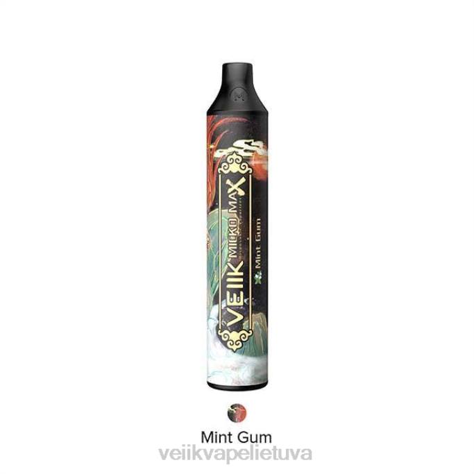 VEIIK Vape Lietuva | VEIIK Micko Max vienkartinis vape 1500 įpūtimų mėtų guma 2DNR11